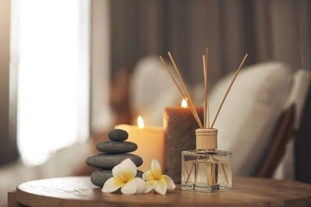Candles and a reed diffuser at The Port Baku Spa