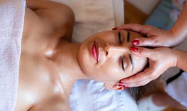 Head massage at The Port Baku Spa